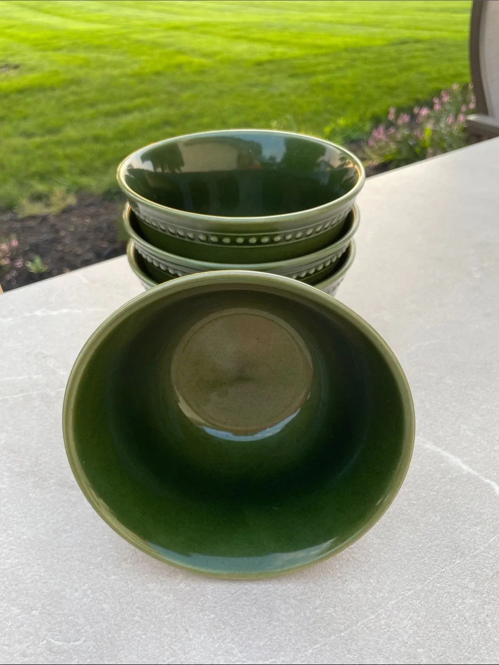 Pier 1 Imports ‘Spice Route Clove’ 4 Piece Stoneware Cereal Bowl Set-5” Diameter